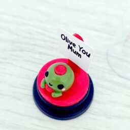 Kawaii Olive Clay Ornament, Unique Mum Gift - thumbnail 2
