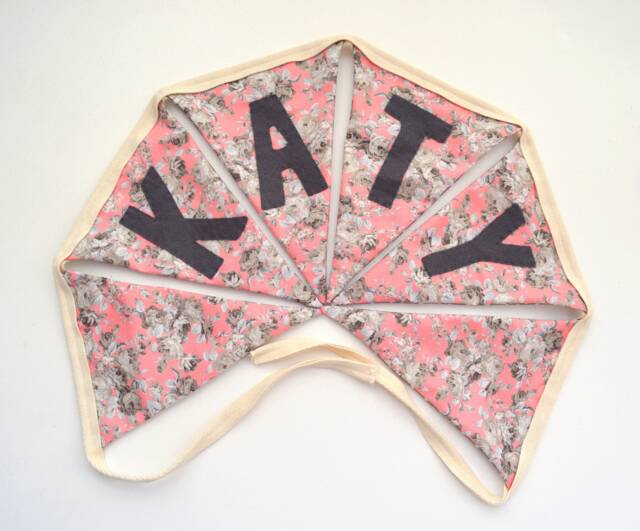 Handmade Bunting/Fabric Bunting/Name Bunting/Personalised Bunting/Nursery Bunting/Wedding Bunting/Childrens Bunting/Personalisation - image 1