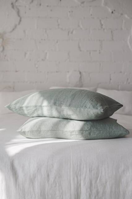 Linen Pillowcase in Various Colors, Standard, Queen, King, Custom Sizes Pillow Covers, Natural 100% Linen Cushion Cover, European Linen - image 1