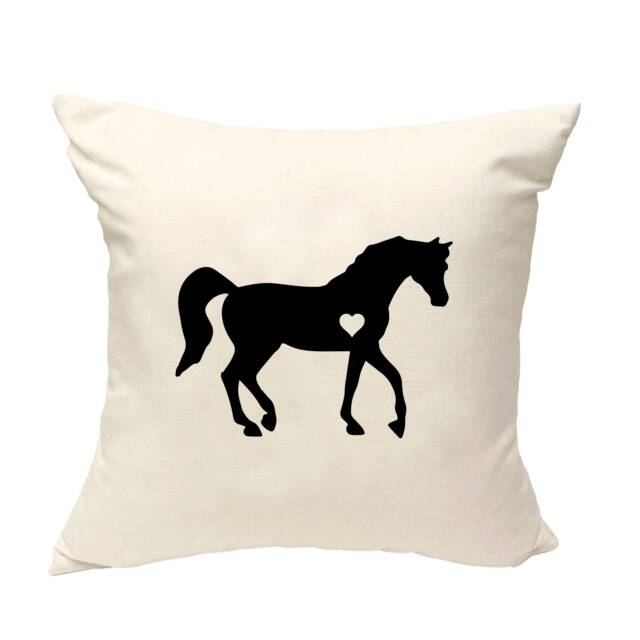 Horse Silhouette Pillow Cover Equestrian Lover Gift - image 1