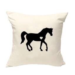 Horse Silhouette Pillow Cover Equestrian Lover Gift - thumbnail 1