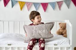 Boy Personalized Pillow Case, Velour Custom Name Pillowcase, Embroidered Pillow Kids Soft Pillowcase - thumbnail 1