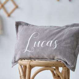 Boy Personalized Pillow Case, Velour Custom Name Pillowcase, Embroidered Pillow Kids Soft Pillowcase - thumbnail 3