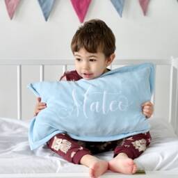 Boy Personalized Pillow Case, Velour Custom Name Pillowcase, Embroidered Pillow Kids Soft Pillowcase - thumbnail 2