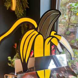 Banana Mirror Wall Art Pop Art Acrylic Decor - thumbnail 3