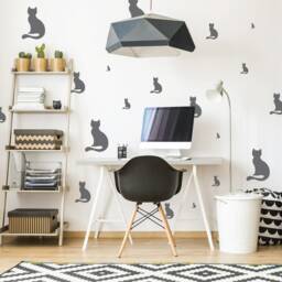 Cat Wall Stencil Set Reusable Plastic Template For Kids Decor - thumbnail 3