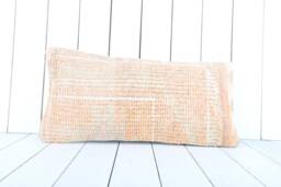 Vintage Turkish Kilim Lumbar Pillow Cover 12x24 Inch, Handmade - thumbnail 1