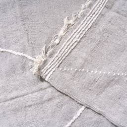 Handmade Grey Moroccan Rug 7x10 Zanafi Kilim, Cotton Berber Carpet - thumbnail 4