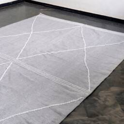Handmade Grey Moroccan Rug 7x10 Zanafi Kilim, Cotton Berber Carpet - thumbnail 3