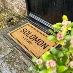 Customized Family Realtor Door Mat, Personalized Name & Est Date New Home Closing Rug, Decor, Rug - thumbnail 2