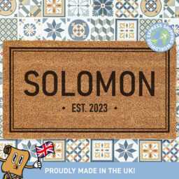 Customized Family Realtor Door Mat, Personalized Name & Est Date New Home Closing Rug, Decor, Rug - thumbnail 1