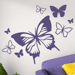 Butterflies Removable Vinyl Wall Decal Stickers Home Decor Art - thumbnail 2