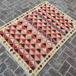 4x6 Antique Afghan Turkmen Kilim Rug - Handwoven Wool Tribal Flatweave Authentic Oriental Carpet For Home Or Office Decor Gift - thumbnail 2