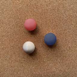 Wooden Ball Cork Board Magnets - Pack Of Three - thumbnail 1