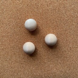 Wooden Ball Cork Board Magnets - Pack Of Three - thumbnail 3