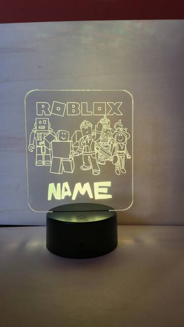 Personalised Roblox Night Light, Children's Light, Game Room, Boys Night Led Boy Girls Birthday Active - image 1