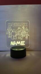Personalised Roblox Night Light, Children's Light, Game Room, Boys Night Led Boy Girls Birthday Active - thumbnail 1
