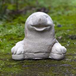 Concrete White Mole Figurine Handmade The Ground Sculpture Cement Animal Ornament Outdoor Decor For Nature Lovers Yard Lover Decoration - thumbnail 4