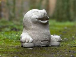 Concrete White Mole Figurine Handmade The Ground Sculpture Cement Animal Ornament Outdoor Decor For Nature Lovers Yard Lover Decoration - thumbnail 1