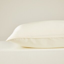 80 X cm Silk Pillowcase 22 Momme, Tire Closure -High-Quality Bed Linen- Gift Idea - Cream White - thumbnail 2