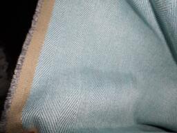 Luxury Made To Measure Roman Blind in Blue Herringbone Fabric - thumbnail 1