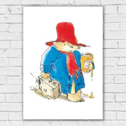 Paddington Bear Classic Print - Suitcase & Marmalade Illustration Wall Art - thumbnail 2