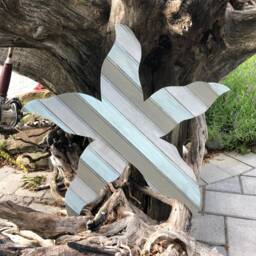 starfish Wall Art Reclaimed Wood Rustic Coastal Decor Beach House, Bead Board - thumbnail 2
