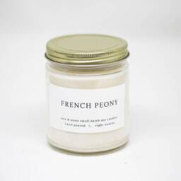 French Peony Soy Candle - Hand-Poured, Floral Scent, 8 Oz - thumbnail 3
