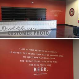 Lincoln Beer Quote Typography - Wall Decal Custom Vinyl Art Stickers - thumbnail 2