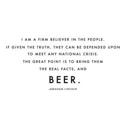 Lincoln Beer Quote Typography - Wall Decal Custom Vinyl Art Stickers - thumbnail 3