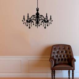 Chandelier Wall Decal Removable Vinyl Home Decor Sticker 1811 - thumbnail 1