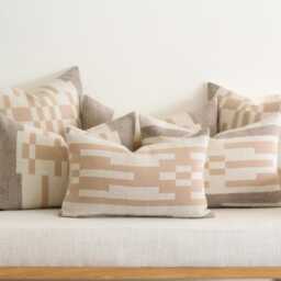 Sandhills Wool Pillow Cover, Cream & Tan Southwestern Cover - Ready To Ship - thumbnail 4