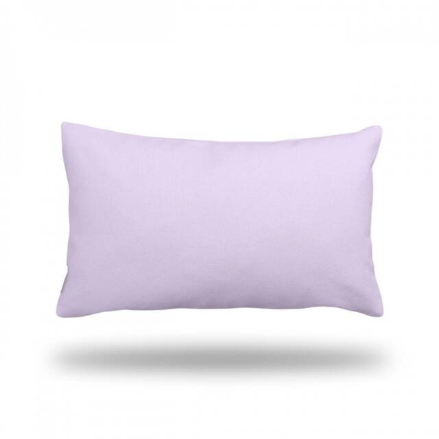 "Solid Lilac Throw Pillow, Decorative Pillow Cover, Case - Rectangle 13"" X 22" - image 1