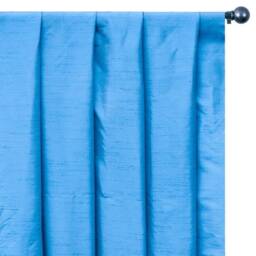 Light Blue Art Silk Curtain Panels, Faux Curtains - Rod Pocket, Grommet, Box Pleat, Three Pinch Tab Top & Plain Ring Top - thumbnail 1