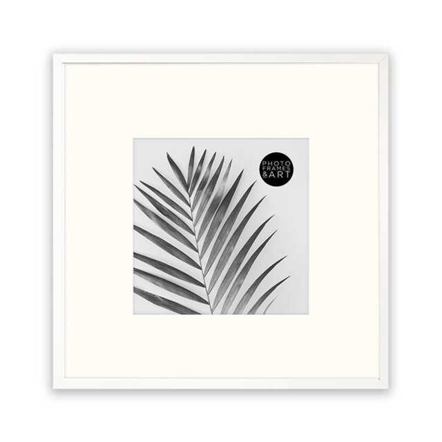 "Matte White Wooden Photo Frame 18x18"" For 8x8" - image 1