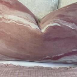 "Pink Marble Decorative Cushion Cover, Pillow Throw 12"" X 20" - thumbnail 3