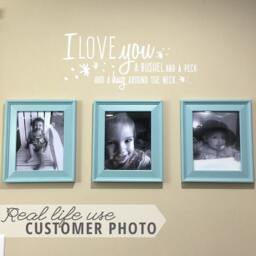 Love You Bushel & A Peck Quote - Wall Decal Custom Vinyl Art Stickers - thumbnail 3