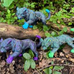 Sapphire Jewelled Panther 3D Printed Figure 20cm X 9cm 8cm - thumbnail 4