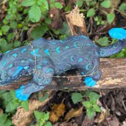 Sapphire Jewelled Panther 3D Printed Figure 20cm X 9cm 8cm - thumbnail 3