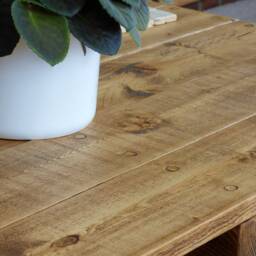 Large Rustic Reclaimed Wood Coffee Tables Hairpin Legs, Pallet Style - thumbnail 3