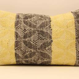 Vintage Turkish Kilim Pillow Cover, 12x20, Boho Throw - thumbnail 2
