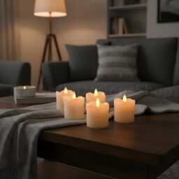 6 Real Wax Flameless Led Tea Lights - Flickering Candles For Home, Wedding & Holiday Decor - thumbnail 2