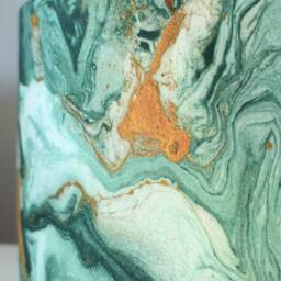 Green Marbled Fabric Lampshade, White Lining Option, 20cm To 50cm ?? Handmade By Vivid Shades, For Standard Lamp Or Ceiling - thumbnail 2