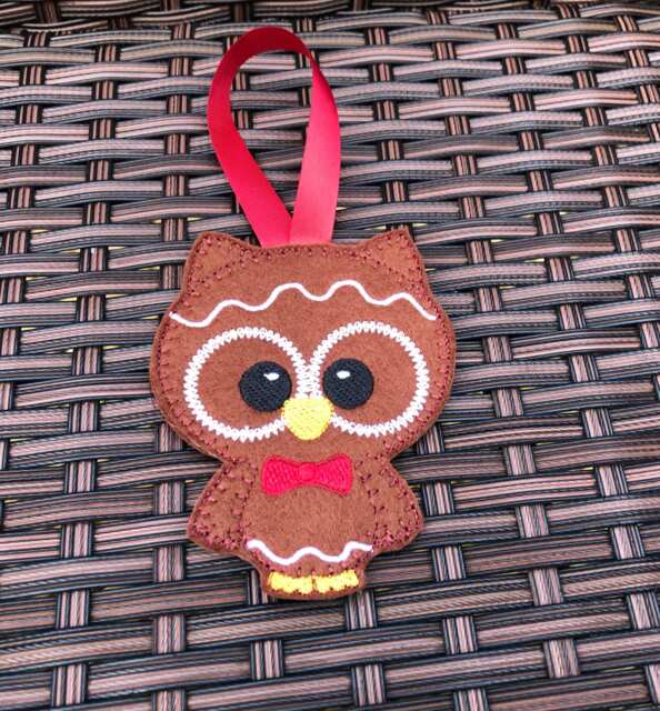 Gingerbread Owl, Owl Decoration, Hanging Wall Valentines Gift, Mother's Day Gift - image 1