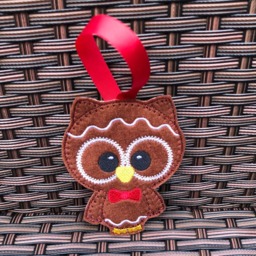 Gingerbread Owl, Owl Decoration, Hanging Wall Valentines Gift, Mother's Day Gift - thumbnail 2