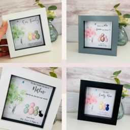 Personalised Pebble Frame For Her, Mothers Day Gift, Birthday Mum, Wedding Gift List Ideas Family Photo - thumbnail 3