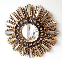 "Peruvian Mirrors ""Lime Black 35cm" - thumbnail 1