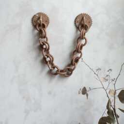 stoneware Ceramic Link Chain Wall Hanging Nomadic Sculpture - thumbnail 2