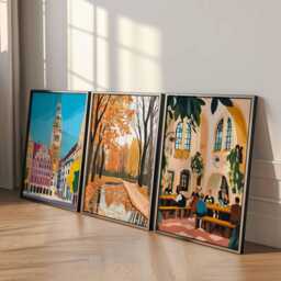 Set Of 3 Munich Posters, Germany Travel Prints, German City Wall Art Set, Bavarian Decor, Oktoberfest Gift Art, Europe Prints - thumbnail 3