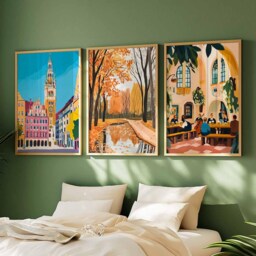 Set Of 3 Munich Posters, Germany Travel Prints, German City Wall Art Set, Bavarian Decor, Oktoberfest Gift Art, Europe Prints - thumbnail 2